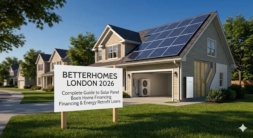London Ontario home with solar panels — BetterHomes London LIC solar financing program 2026