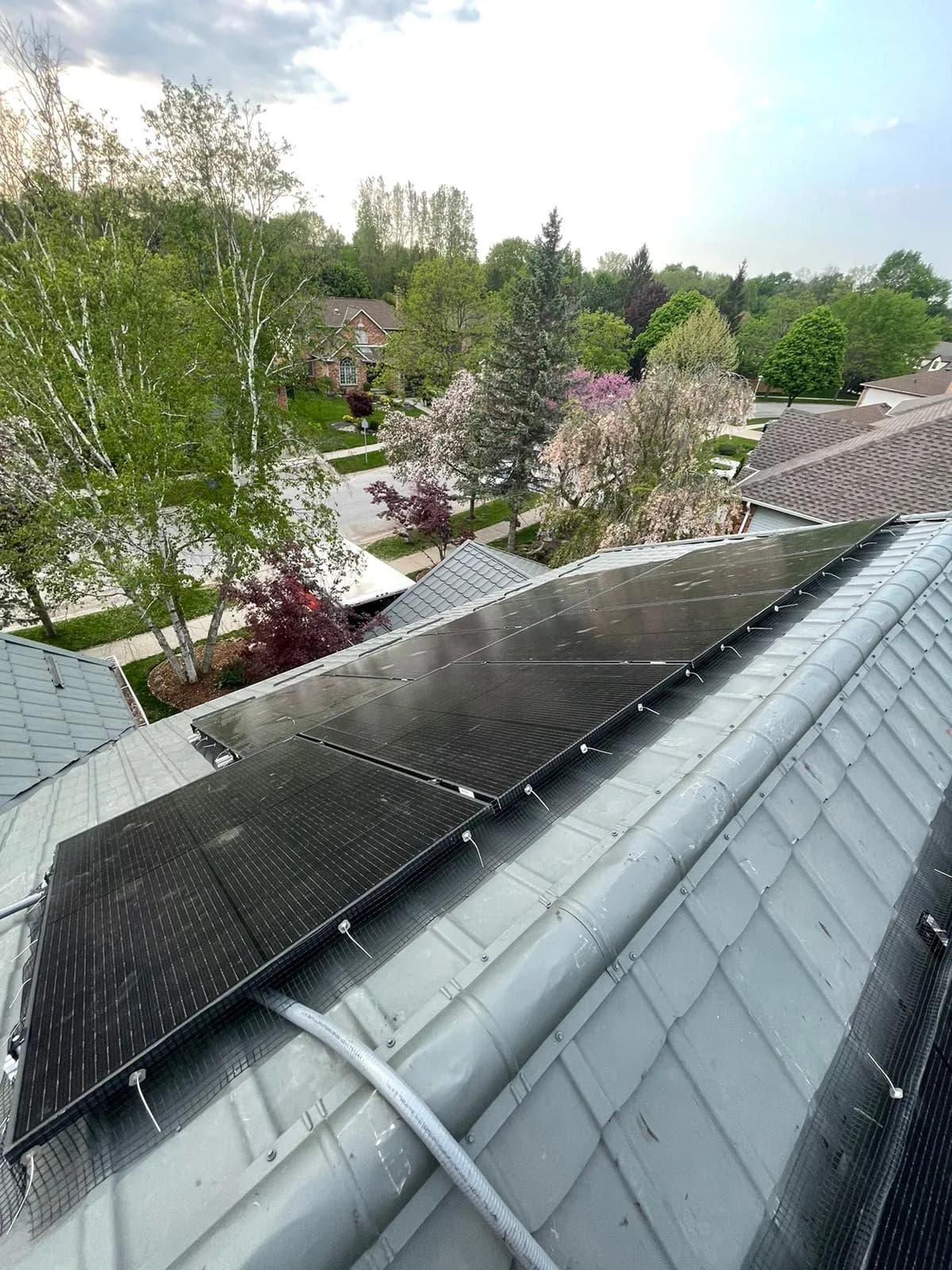 Residential solar panel installation showcasing financing and incentive options available