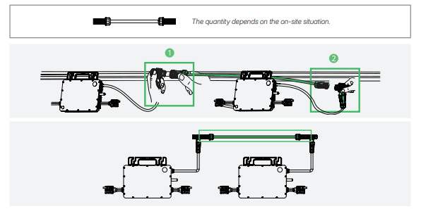 Step 3 - Connect adjacent microinverters