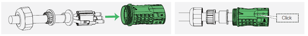 Step 4E - Insert connector body into cover