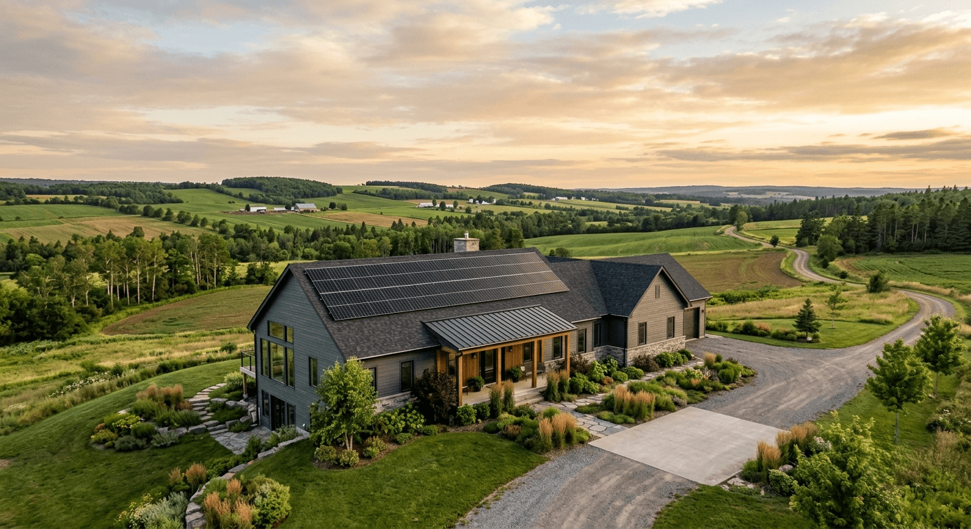 Rooftop solar installation on a Nova Scotia home, the type of project eligible for Switch West Hants financing