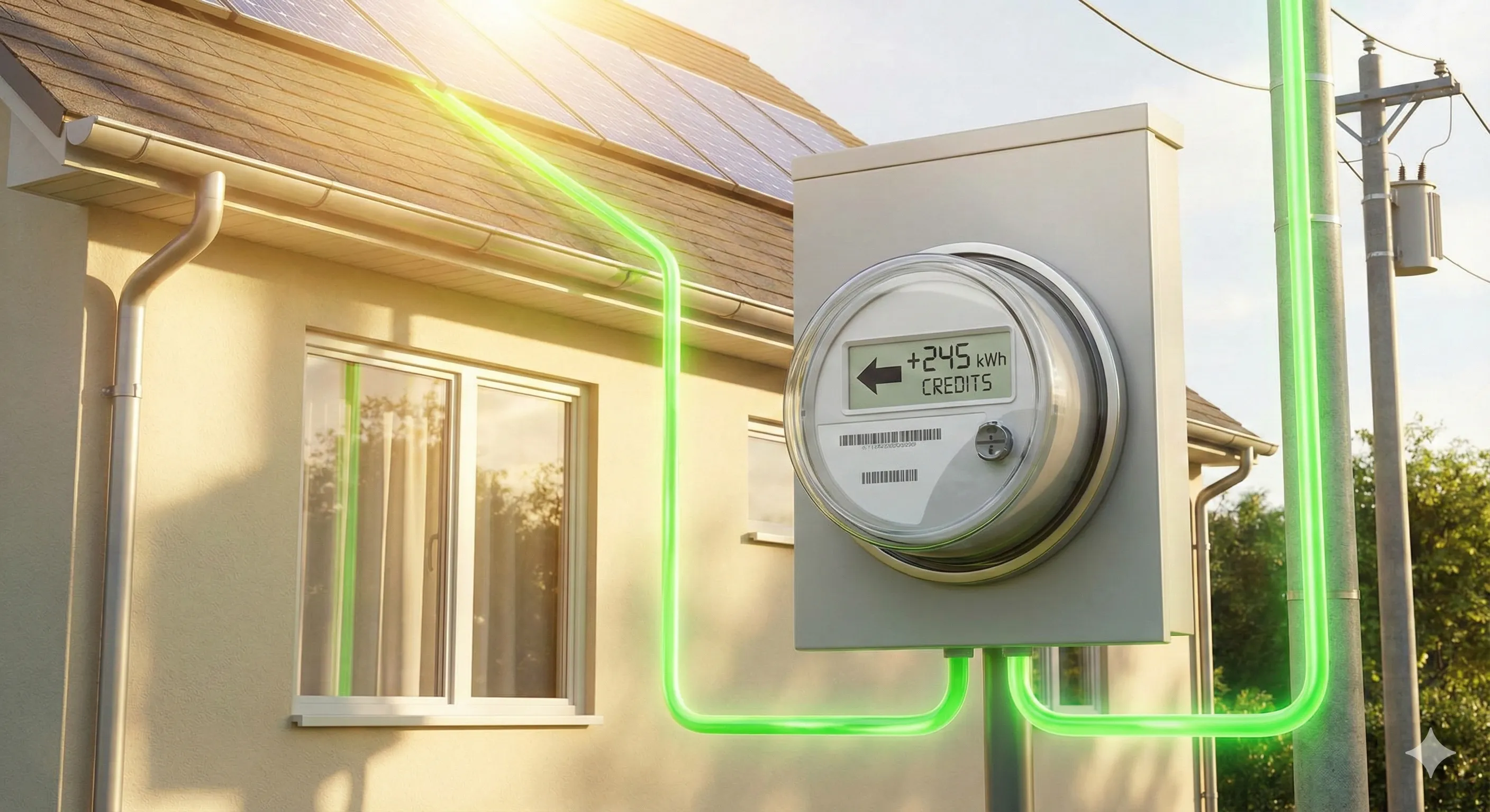 Net Metering - Earn credits for excess energy you produce. Sell back to the