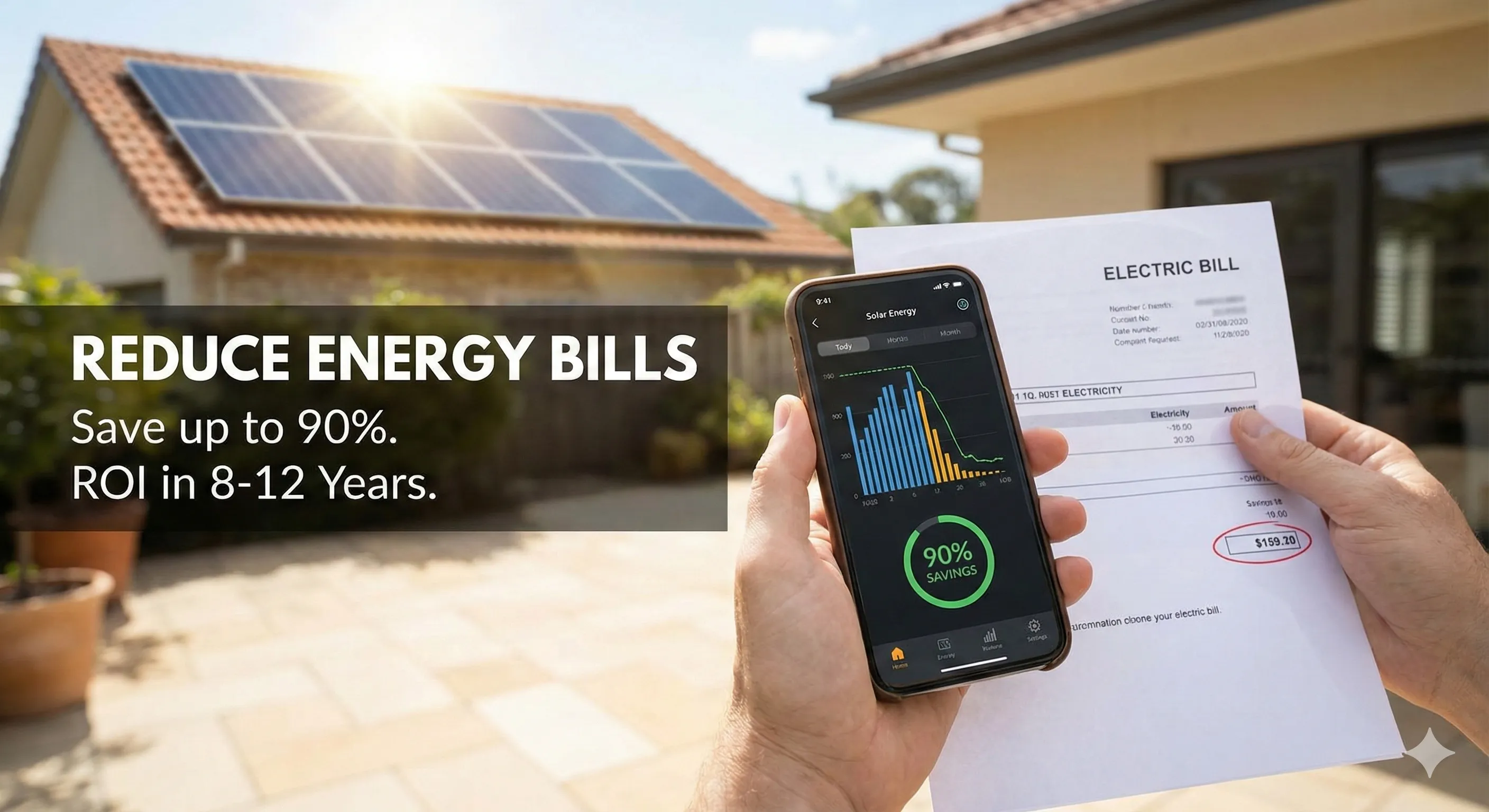 Reduce Energy Bills - Save up to 90% on your electricity costs with solar energy.